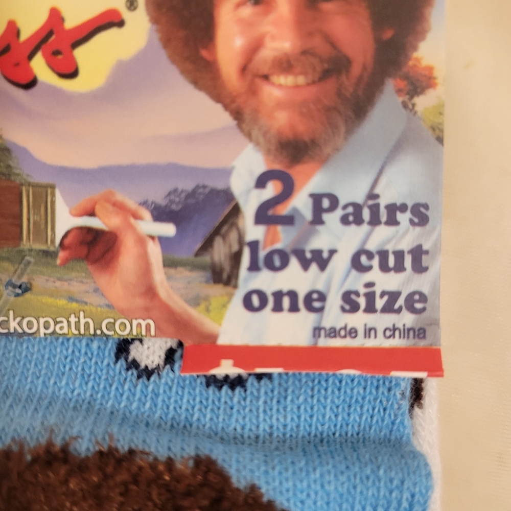 NWT 2PR 🖼 BOB ROSS CREW SOCKS.
